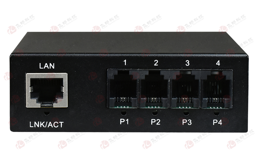 飛暢科技-4路電話(huà)（RJ11）+1路百兆以太網(wǎng) 電話(huà)光端機(jī)
