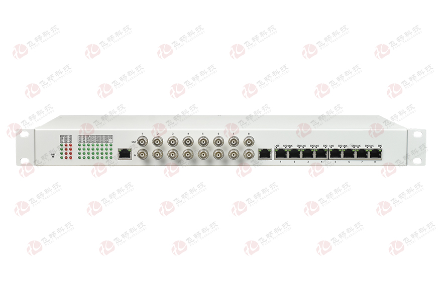 飛暢科技-32路電話+8E1+8FE物理隔離（1+1光備份，19英寸）電話光端機
