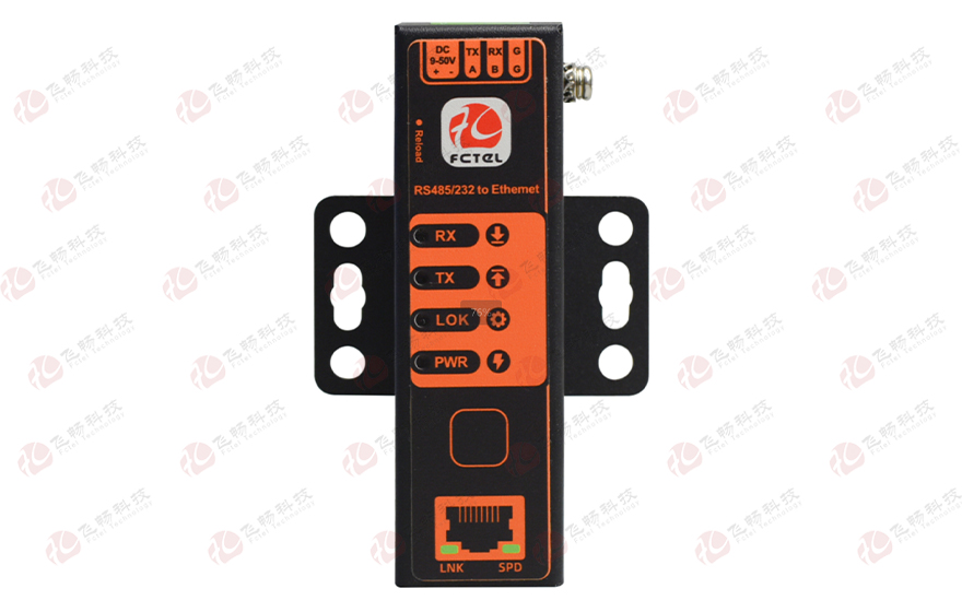 飛暢科技-口紅型工業(yè)軌式1路RS485或RS232 串口服務器